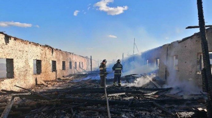 Школьники в Чашникском районе случайно подожгли ферму